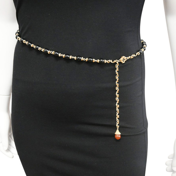 St. John Couture Gold-Tone Chain Cross Station Belt One Size Fits Most main image 7